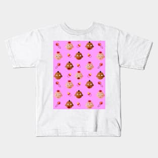 Beautiful dirty babies on pink Kids T-Shirt